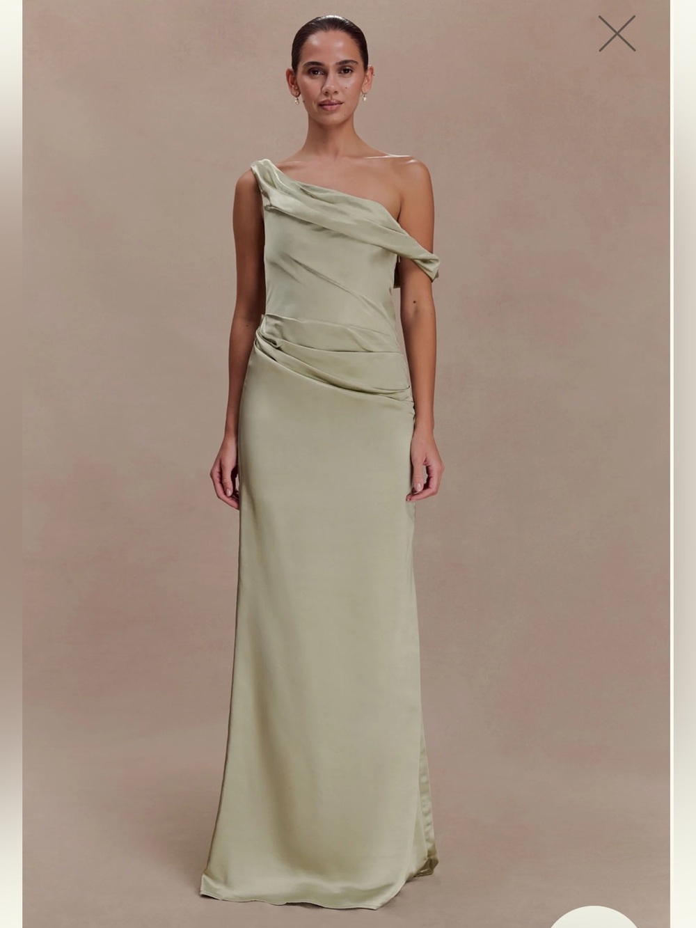 NWT Meshki Dalia Off Shoulder Sage Green Dress XXL